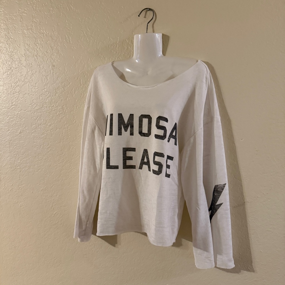 Recycled Karma Mimosa Please Top Lightning Bolt Bell Sleeve